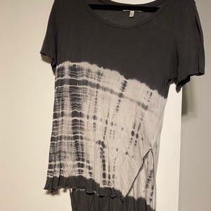 Half tie dye half solid tshirt
